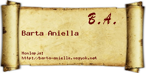 Barta Aniella névjegykártya